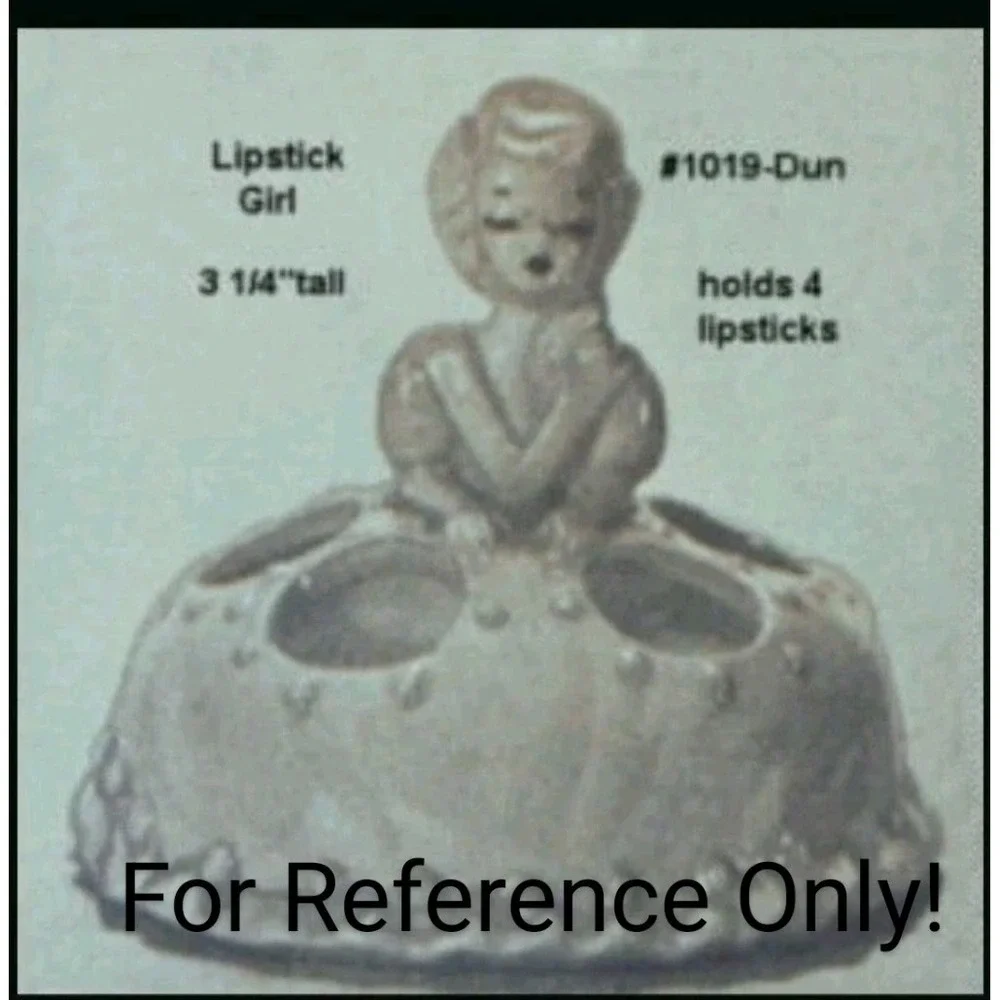 Vintage 1963 Duncan Ceramic Mold 1019 Lipstick Girl Figurine Holder